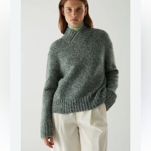 COS Chunky Oversized Shawl Neck Sweater